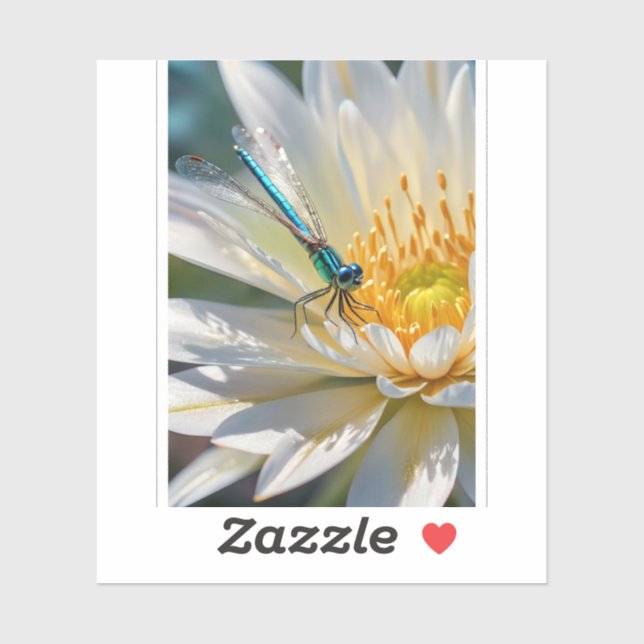 Dragon Fly Blume Aufkleber (Blatt)