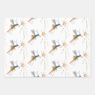 Dragon Fly Fairy Weihnachtsgeschenk Wrapping Paper Geschenkpapier Set