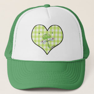 Dragon Fly im Herzen von Gingham Truckerkappe