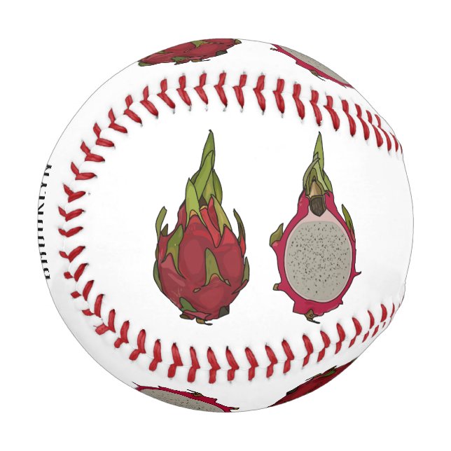 Dragon Frucht Cartoon Illustration Baseball (Vorderseite Links)