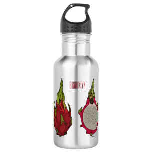 Dragon Frucht Cartoon Illustration Edelstahlflasche