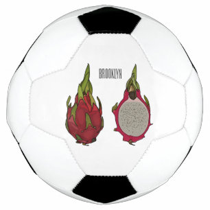 Dragon Frucht Cartoon Illustration Fußball