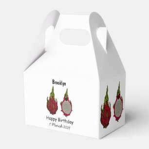 Dragon Frucht Cartoon Illustration Geschenkschachtel
