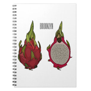 Dragon Frucht Cartoon Illustration Notizblock