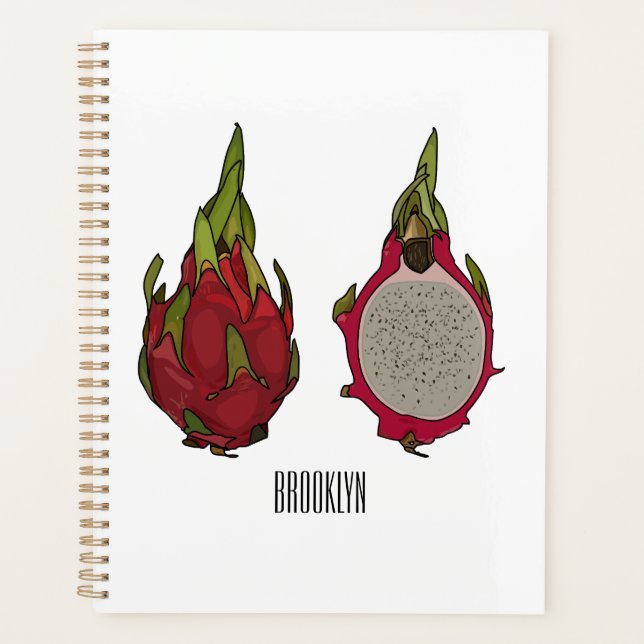Dragon Frucht Cartoon Illustration Planer (Vorderseite)