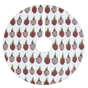 Dragon Frucht Cartoon Illustration Polyester Weihnachtsbaumdecke