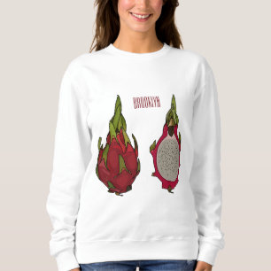 Dragon Frucht Cartoon Illustration Sweatshirt