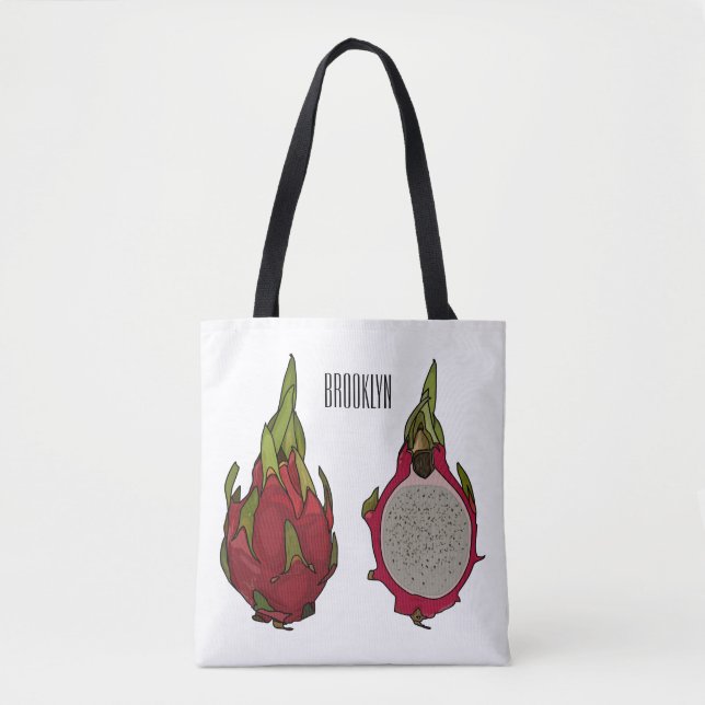Dragon Frucht Cartoon Illustration Tasche (Vorderseite)