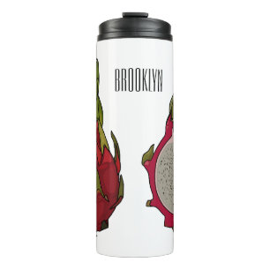 Dragon Frucht Cartoon Illustration Thermosbecher