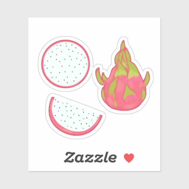 Dragon Fruit Aufkleber (Blatt)