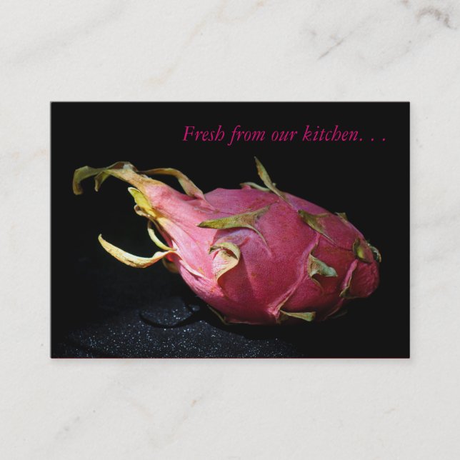 Dragon Fruit - Lebensmittelimporteur/Koch Visitenkarte (Vorderseite)