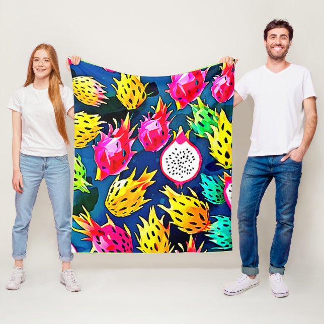 Dragon Fruit Pattern Art Fleecedecke (Beispiel)