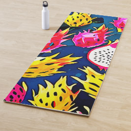 Dragon Fruit Pattern Art Yogamatte
