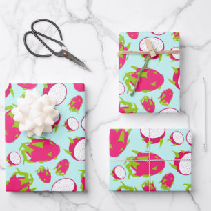 Dragon Fruit Pattern Geschenkpapier Set