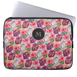 Dragon Fruit Tropical Floral Modern Green Palm Laptopschutzhülle