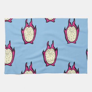 Dragon Fruit: Vintage Tinte Zeichnend. Geschirrtuch