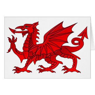 Dragon gallois avec une carte à effet de biseau