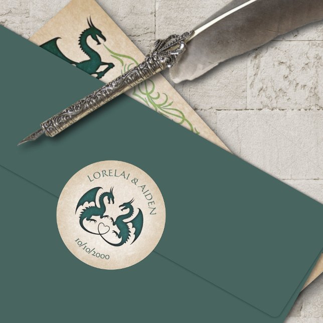 Dragon Gamer Fantasy Runder Aufkleber (Von Creator hochgeladen)