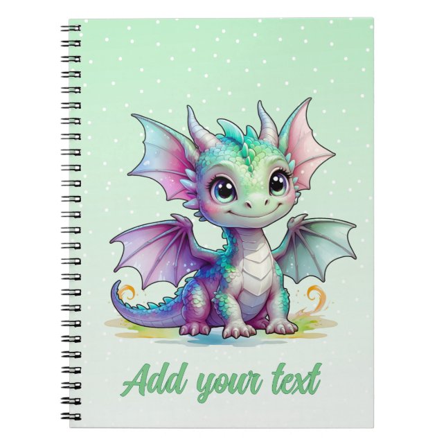 Dragon Garden Dreams - Mini Green Notebook Notizblock (Vorderseite)