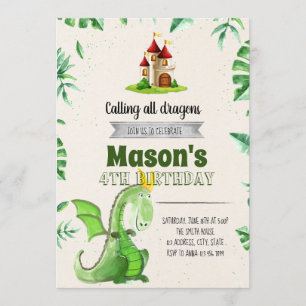 Dragon Geburtstagsfeier Einladung