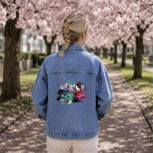 Dragon Géisha Asiatique Cerisiers en Fleur Bleu