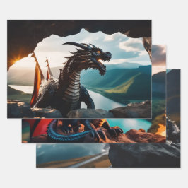 Dragon Geschenkpapier Set