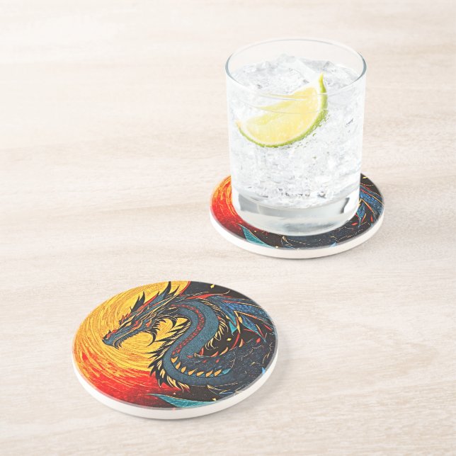 Dragon Getränkeuntersetzer (Seite)