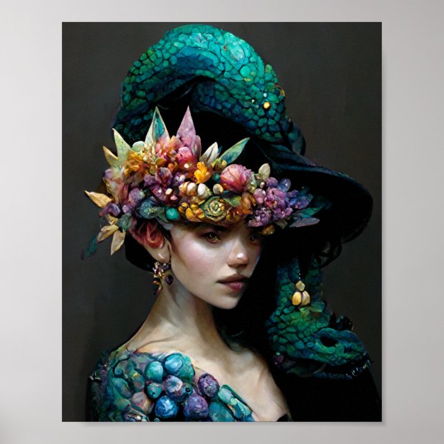 Dragon Girl Fantasy Art Poster (Vorne)