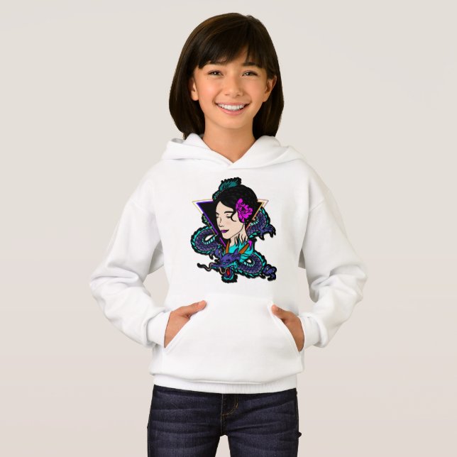 Dragon Girl Pullover Hoodie (Vorne ganz)