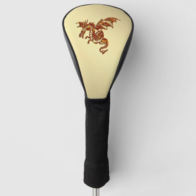 Dragon Gold Golf Headcover (Vorderseite)