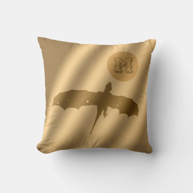 Dragon Gold Luxury Monogram Kissen (Vorderseite)