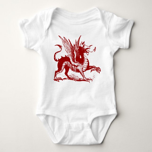Dragon Graving - Ruby Red Baby Strampler (Vorderseite)