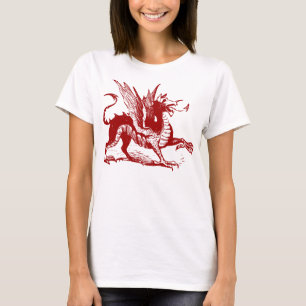 Dragon Graving - Ruby Red T-Shirt