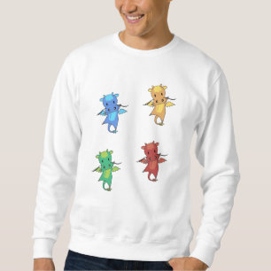 Dragon Green Blue Faible Tale Niedlicher Tiere für Sweatshirt