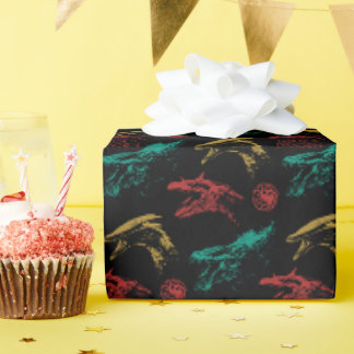 Dragon Head Pattern Geschenkpapier