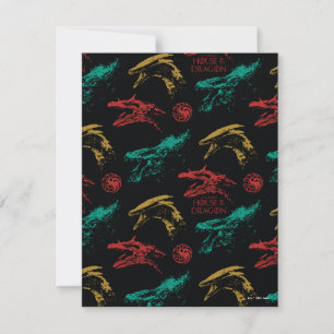 Dragon Head Pattern Mitteilungskarte