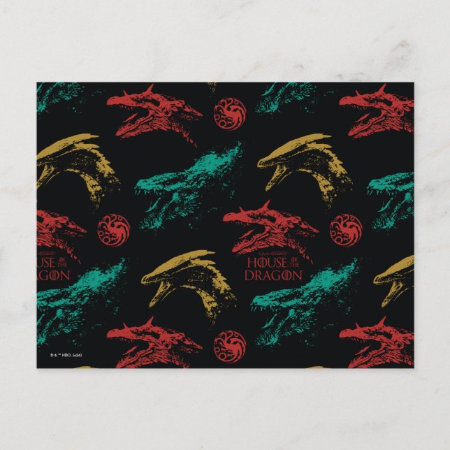 Dragon Head Pattern Postkarte (Vorderseite)