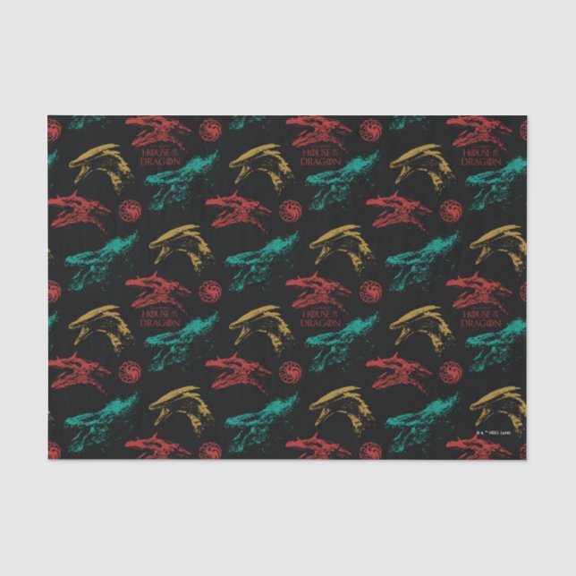 Dragon Head Pattern Seidenpapier (Vorderseite)