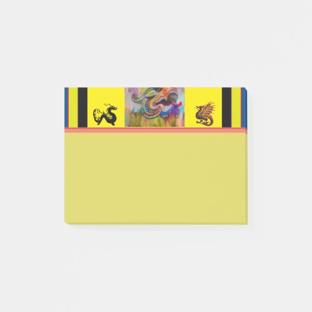 Dragon Head Post-It Notes Klebezettel (Vorderseite)