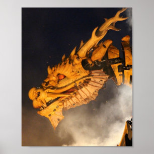 Dragon Head Red Eyes Poster