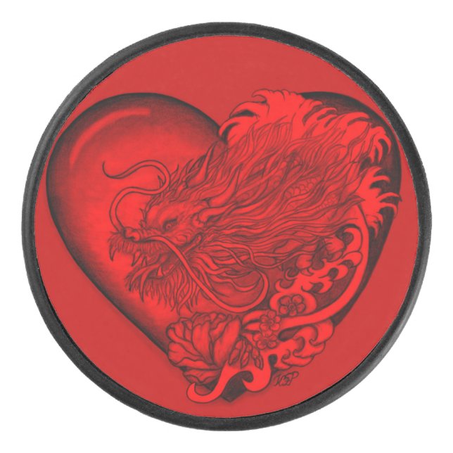 Dragon Heart Eishockey Puck (Vorderseite)