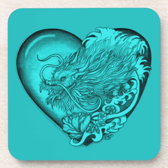 Dragon Heart Getränkeuntersetzer (Vorderseite)