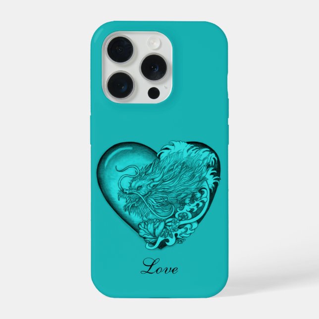 Dragon Heart iPhone 15 Pro Hülle (Rückseite)