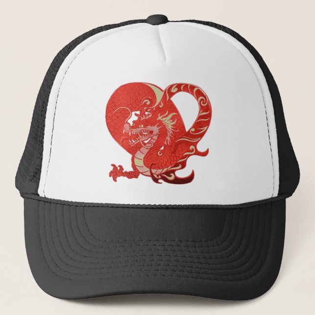 Dragon Heart Valentine Truckerkappe (Vorderseite)