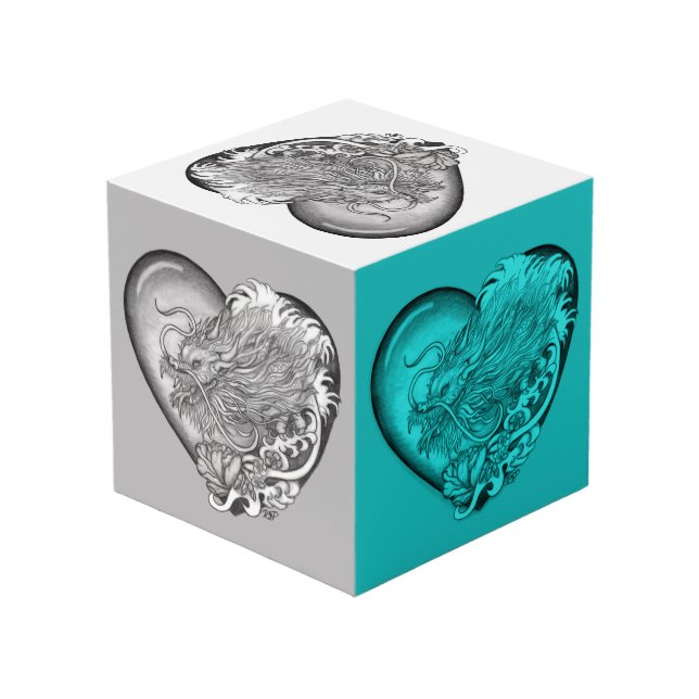 Dragon Heart Würfel (Rückseite Schrägansicht)