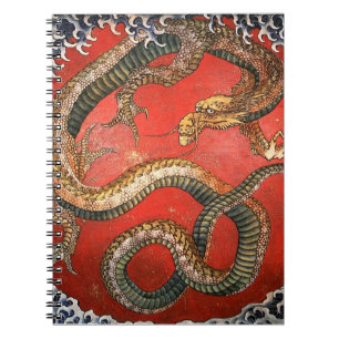 Dragon, Hokusai Japanisch Bildende Kunst Notizblock