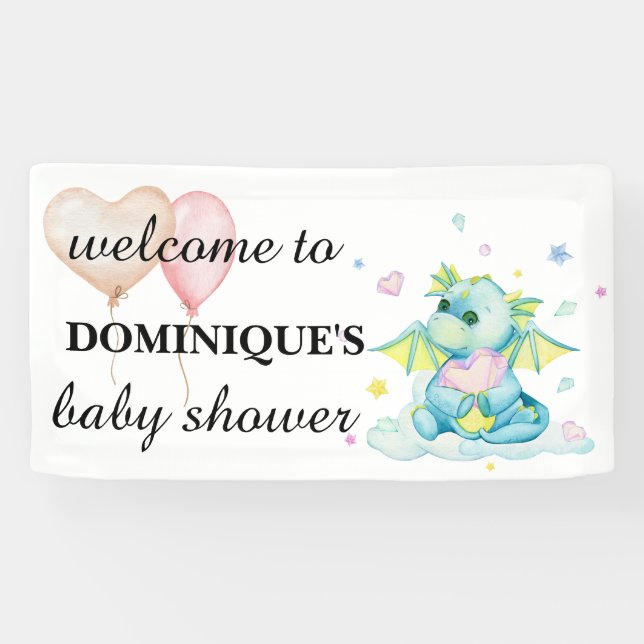 Dragon Holding a Heart - Willkommensbanner Banner (Horizontal)