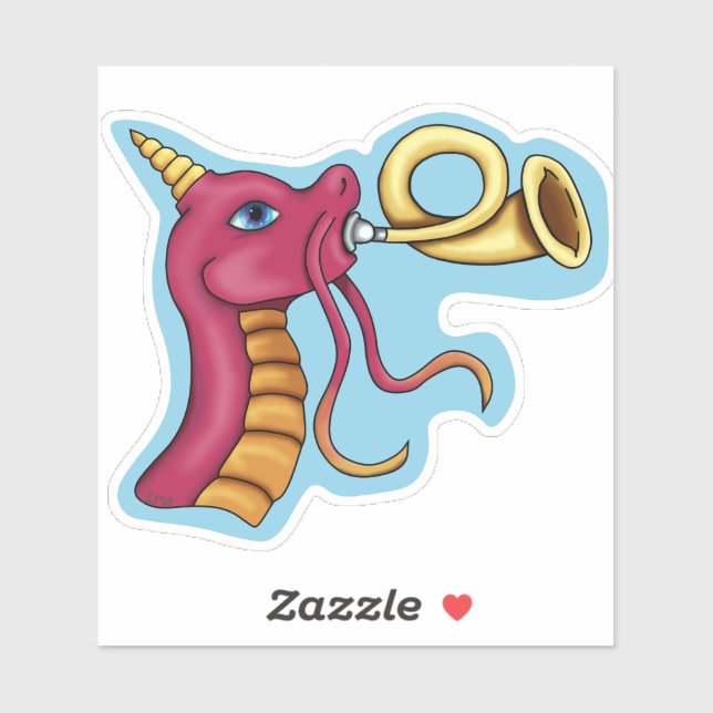 Dragon Horn Player Sticker (Blatt)
