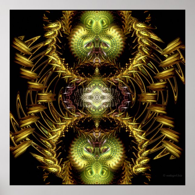 Dragon Hour Fraktal Art Poster / Print (Vorne)