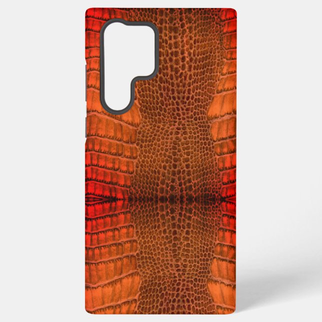 Dragon in Bright Orange Imitats Leather Samsung Galaxy Hülle (Rückseite)